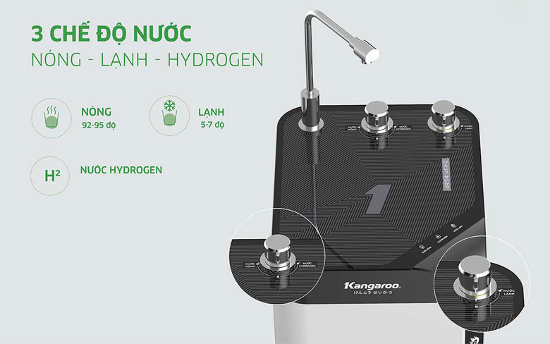 Máy lọc nước nóng lạnh KG10A10S - 3 chế độ nước
