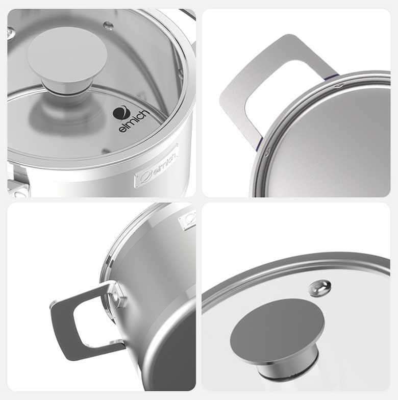 Bộ 3 nồi Inox liền khối Elmich Hera EL-8266 - Tinh tế trong từng chi tiết