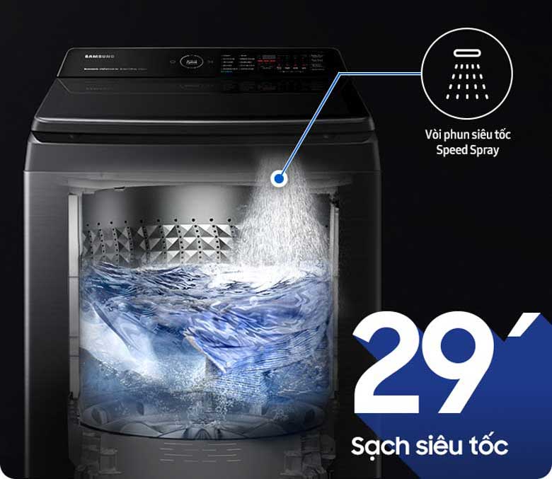 Máy giặt Samsung Digital Inverter 12kg WA12CG5745BVSV lồng đứng