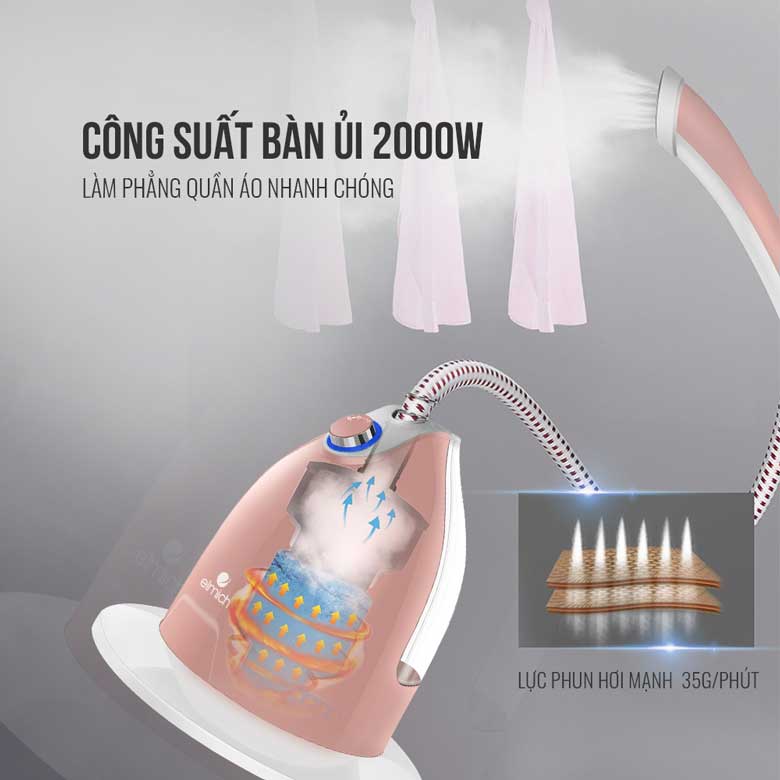 Bàn là hơi nước đứng Elmich GSE-3954OL - Công suất 2000W