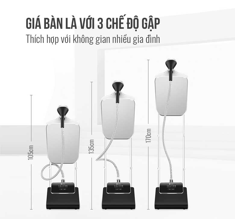 Bàn là hơi nước đứng Elmich GSE-3953 - Thiết kế gập linh hoạt