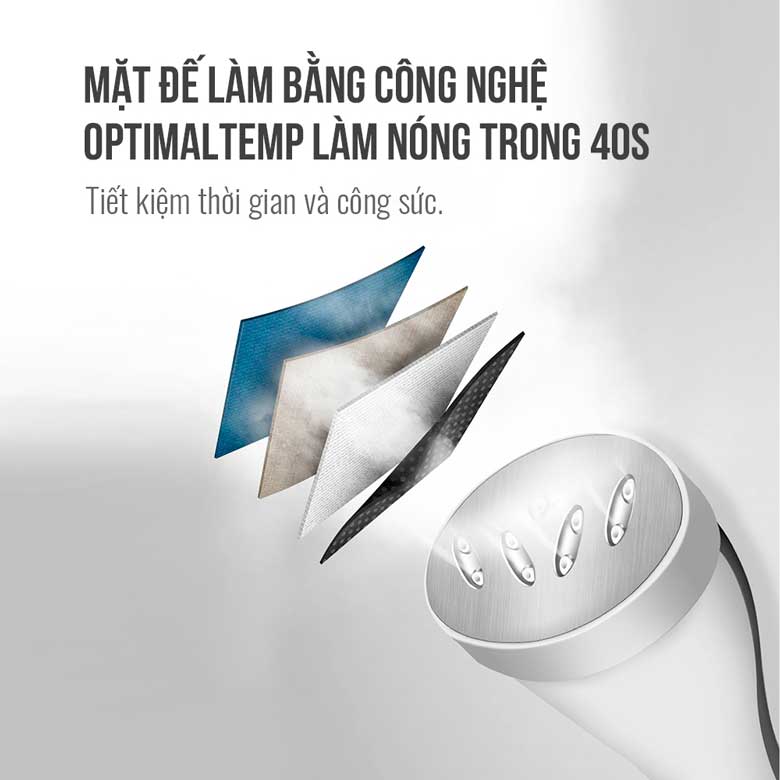 Bàn là hơi nước đứng Elmich GSE-3953 - Mặt đế làm bằng công nghệ Otimal Temp
