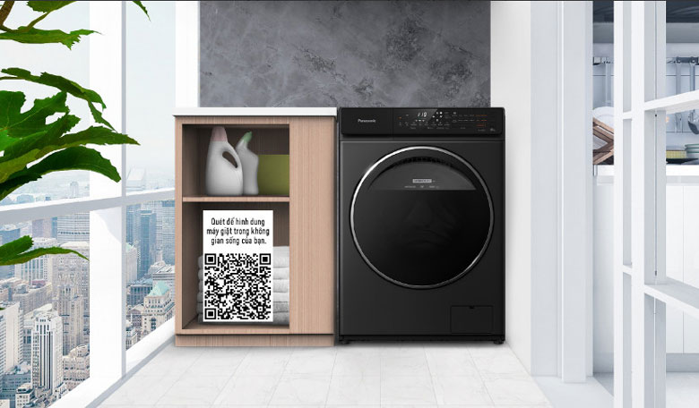 Máy giặt Panasonic Inverter 9kg NA-V90FR1BVT Blue Ag+
