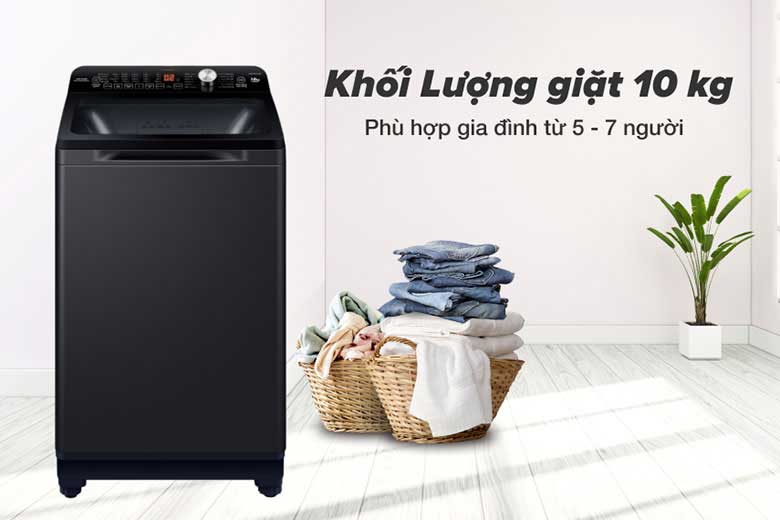 Máy giặt sở hữu Mâm giặt kháng khuẩn ABT: Máy giặt Aqua 10kg AQW-FR101GT.BK lồng đứng