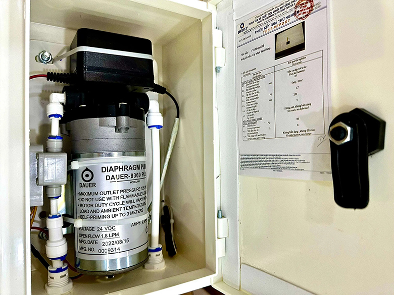 Máy lọc nước không hút được nước do máy bơ yếu hoặc hỏng