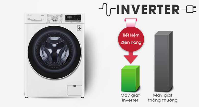 Máy giặt LG AI DD 9kg FV1409S4W lồng ngang