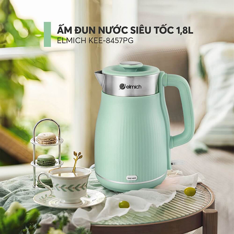 Thiết kế hiện đại -Ấm siêu tốc Elmich 1.8 lít KEE-8457PG