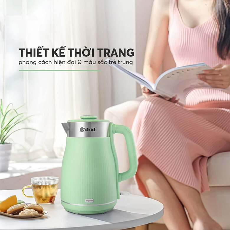 Thiết kế hiện đại - Ấm siêu tốc Elmich 1.8 lít KEE-8457MG