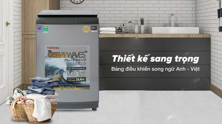 Máy giặt Toshiba có Origin Inverter 12kg AW-DUK1300KV(SG) lồng đứng