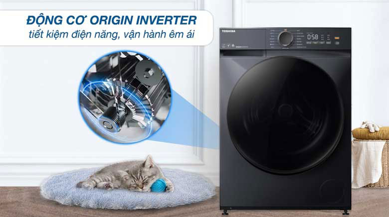 Máy giặt Toshiba có Origin Inverter 10.5kg TW-T21BU115UWV(MG) lồng ngang