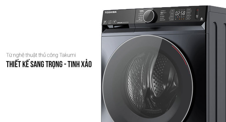 Máy giặt Toshiba có Origin Inverter 12.5kg TWD-BM135GF4V(MG) lồng ngang