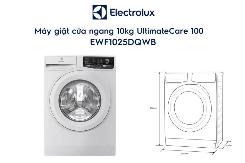 Máy giặt Inverter Electrolux sở hữu Hygienic Care: EWF1025DQWB lồng ngang