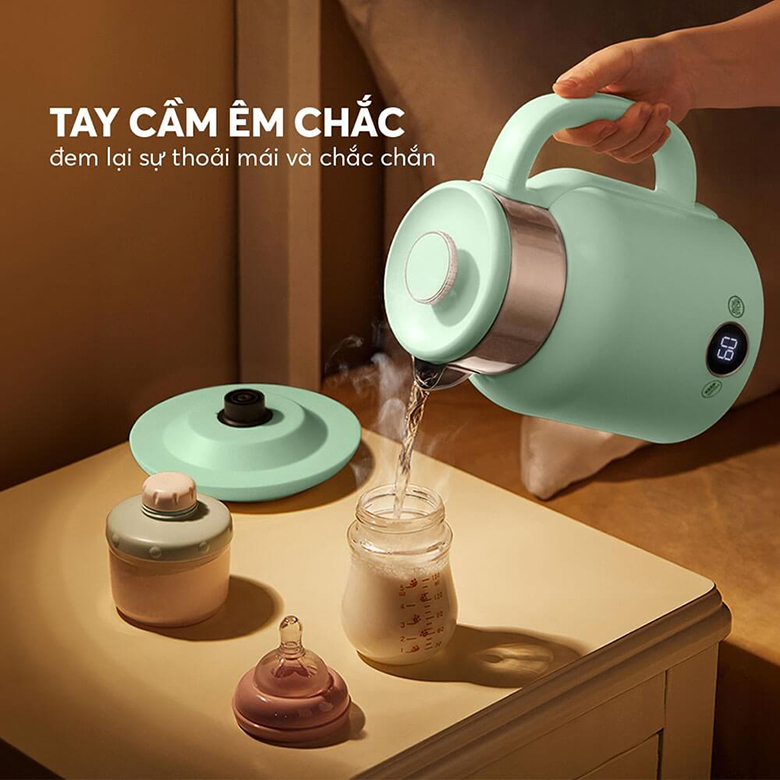 Tay cầm êm chắc - Ấm siêu tốc Elmich 1.5 lít KEE-8456PG