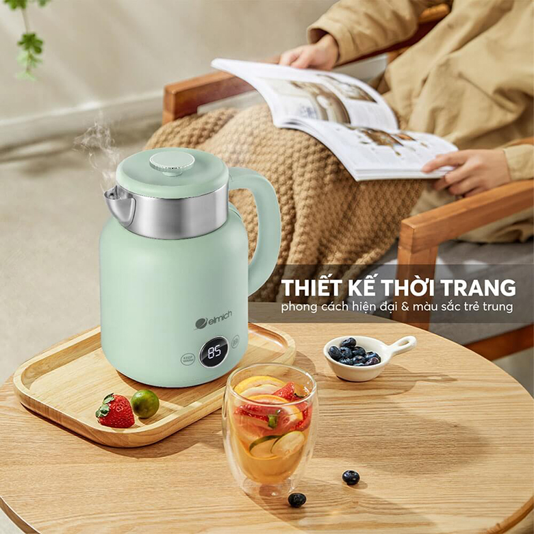 Thiết kế hiện đại - Ấm siêu tốc Elmich 1.5 lít KEE-8456PG