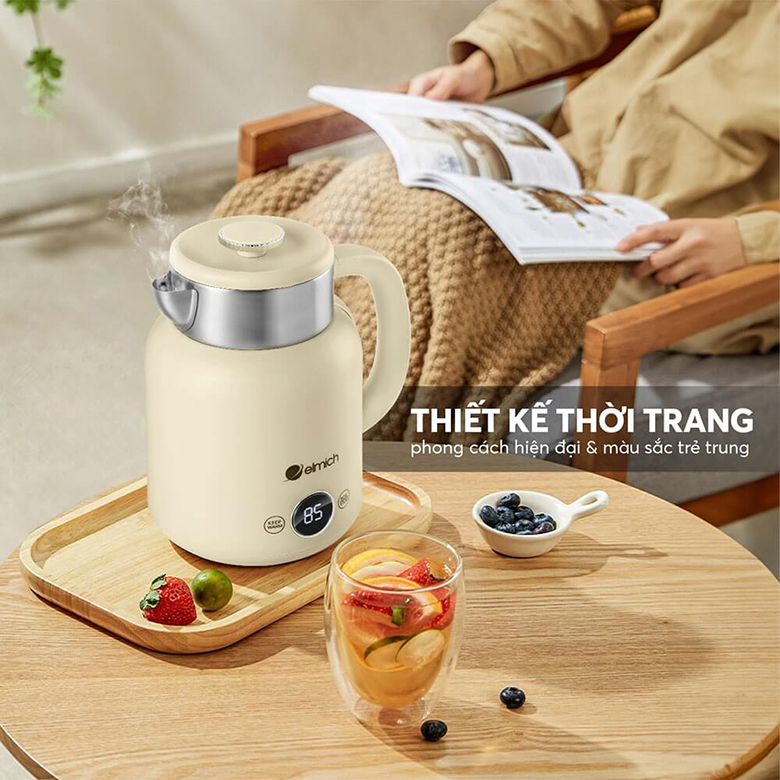 Thiết kế hiện đại - Ấm siêu tốc Elmich 1.5 lít KEE-8456AW