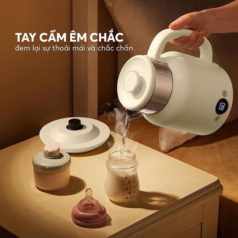 Tay cầm êm chắc - Ấm siêu tốc Elmich 1.5 lít KEE-8456AW