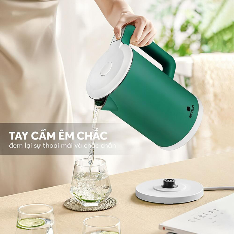 Tay cầm êm chắc - Ấm siêu tốc Elmich 1.7 lít KEE-1774G