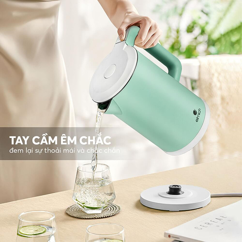 Tay cầm êm chắc - Ấm siêu tốc Elmich 1.7 lít KEE-1774B