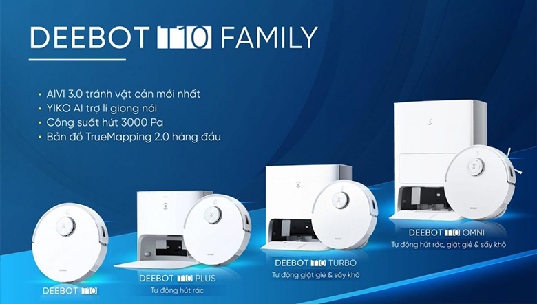 Robot hút bụi lau nhà Ecovacs Deebot T10 OMNI mang đến những thông tin cần thiết