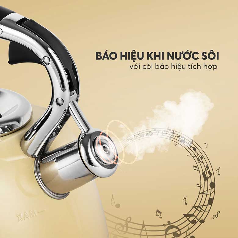 Ấm đun nước inox cao cấp Elmich EL8281 2.5 lít - Còi báo hiệu nước sôi