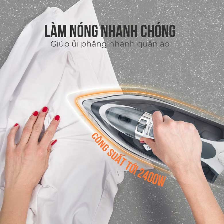Bàn là hơi nước Elmich SIE-3435 2400W - Là nhanh chóng