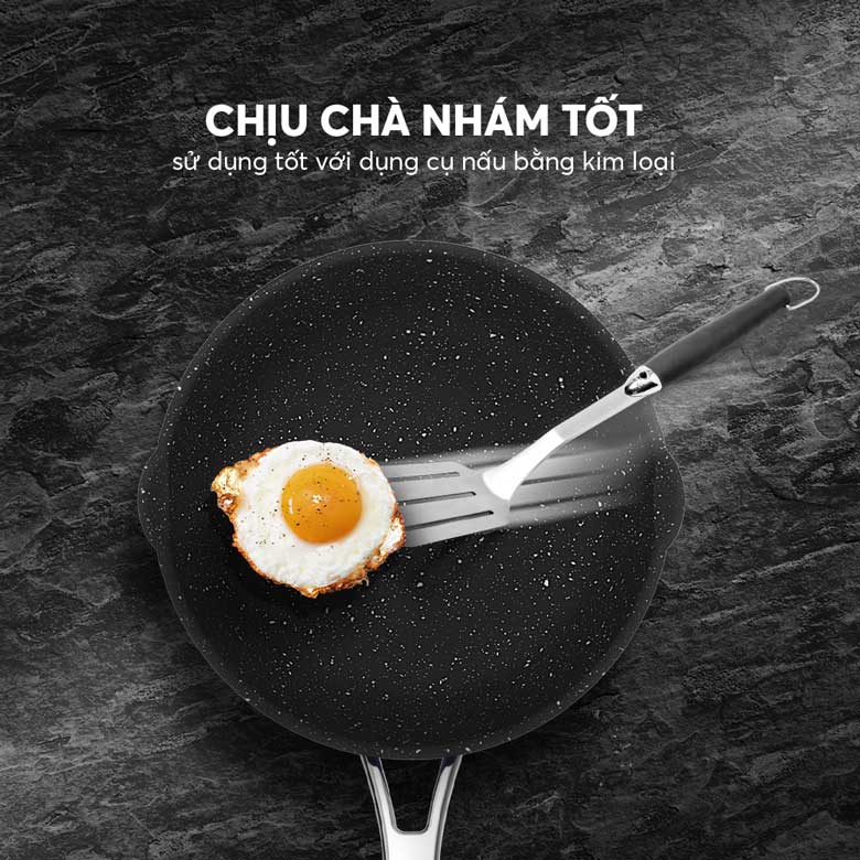 Chảo chống dính inox liền khối Elmich Hera EL-8273 - Chịu chà nhám tốt