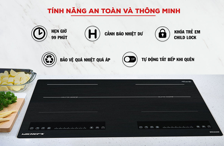Bếp từ đôi MiChef’s MID2009 nhiều tính năng