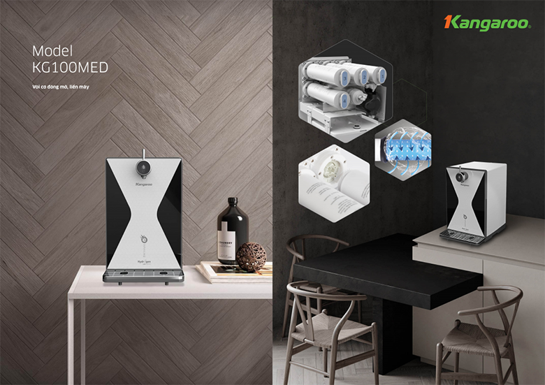 Máy lọc nước Kangaroo Hydrogen ion kiềm KG100MED 5 lõi là sản phẩm đánh giá máy lọc nước ion kiềm thực tiễn từ người dùng