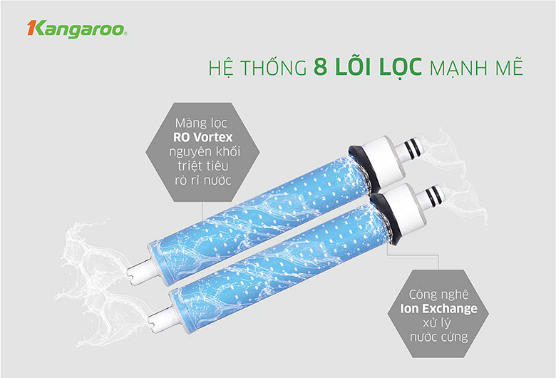 Máy lọc nước Kangaroo Hydrogen Infinity KG10A9I 8 lõi