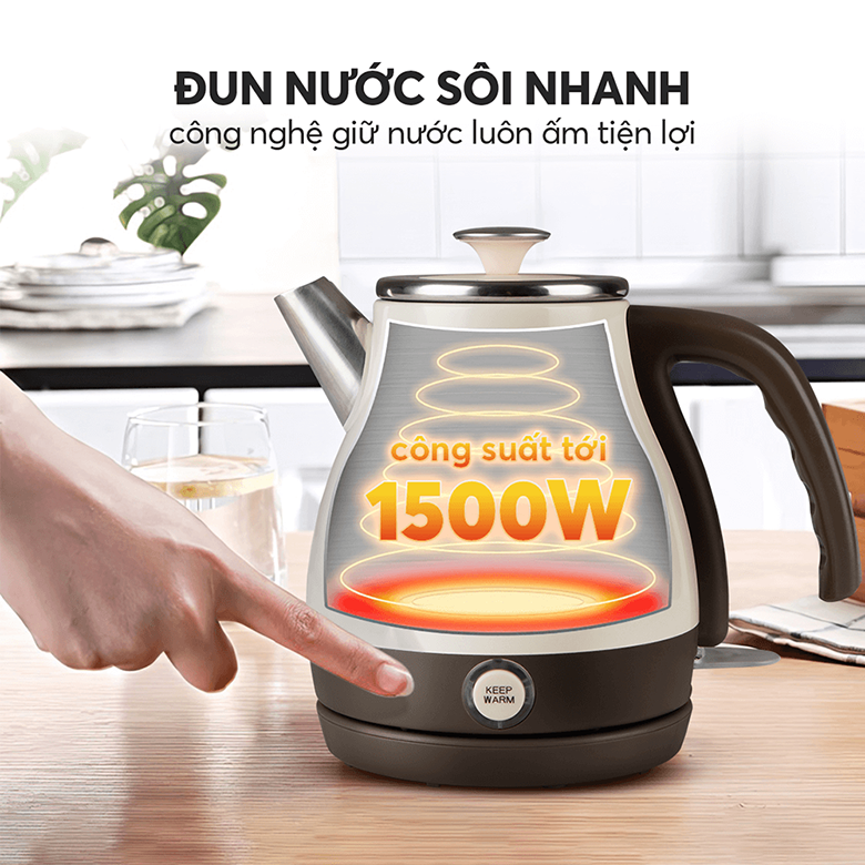 Ấm siêu tốc Elmich 1 lít KEE-1775 1500w