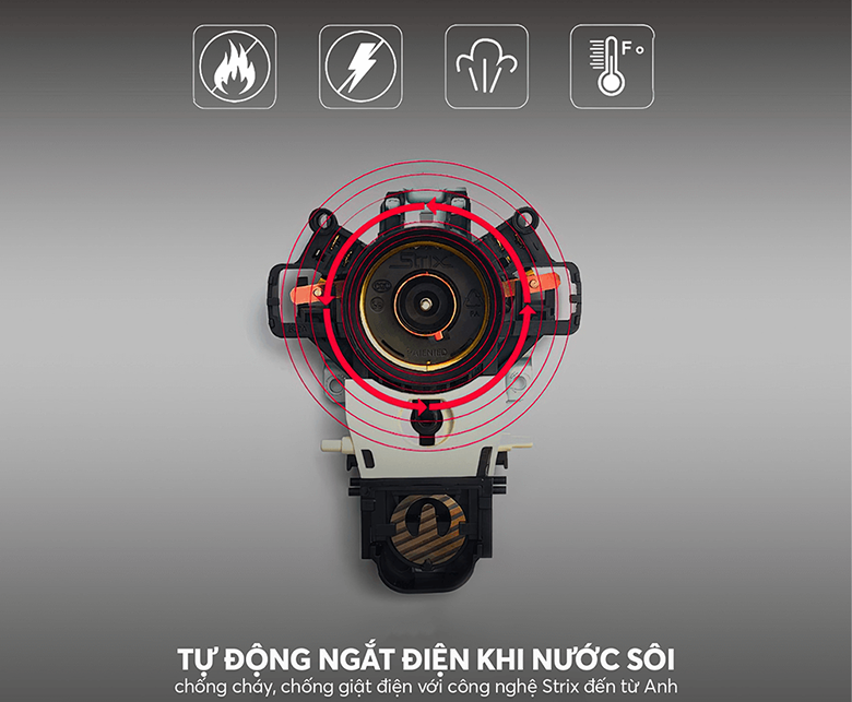 Ấm siêu tốc Elmich 1.7 lít KEE-1777 đế tiếp điện strix