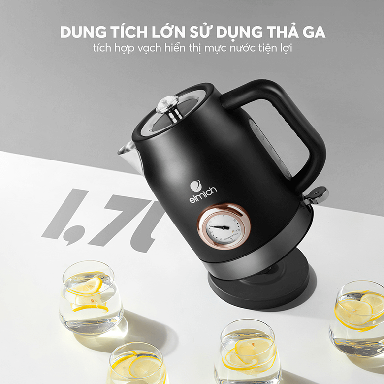 Ấm siêu tốc Elmich 1.7 lít KEE-1777 có vạch hiển thị mực nước