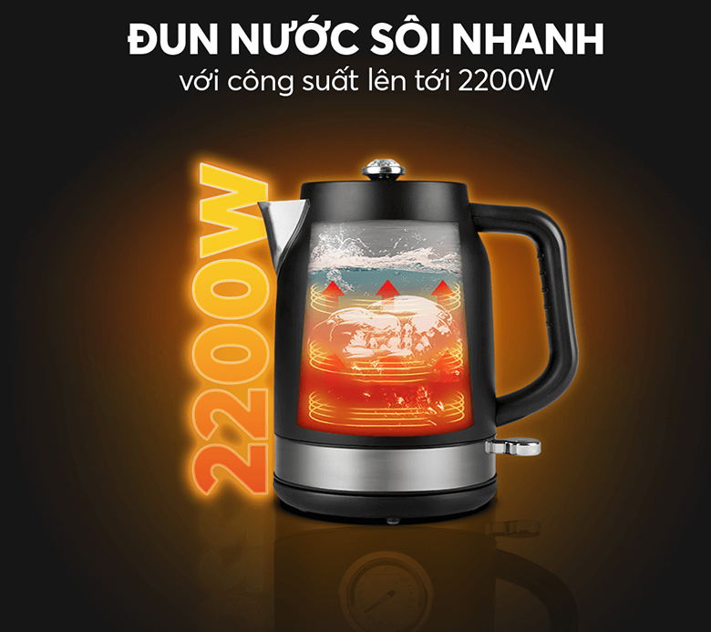 Ấm siêu tốc Elmich 1.7 lít KEE-1777 2000w