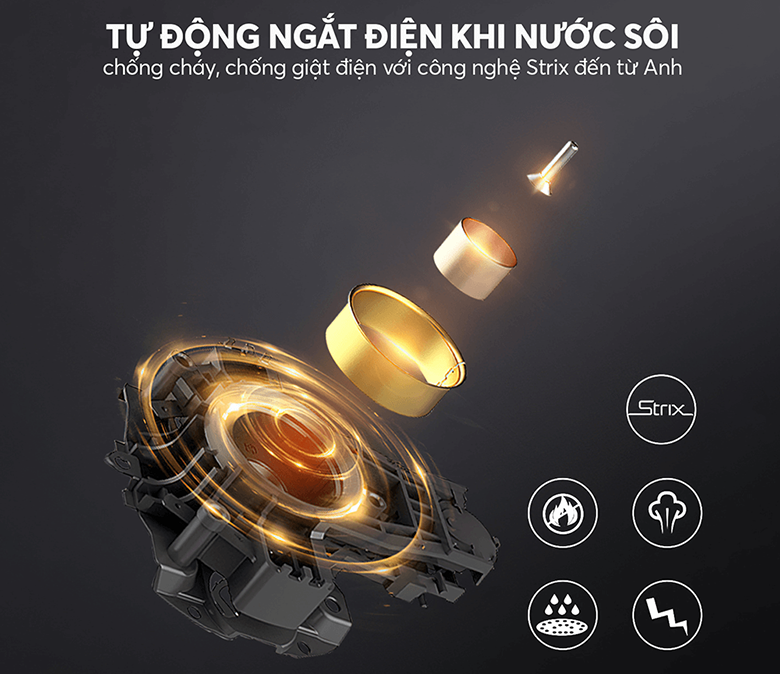 Ấm siêu tốc Elmich 1.8 lít KEE-1778 đế tiếp điện strix