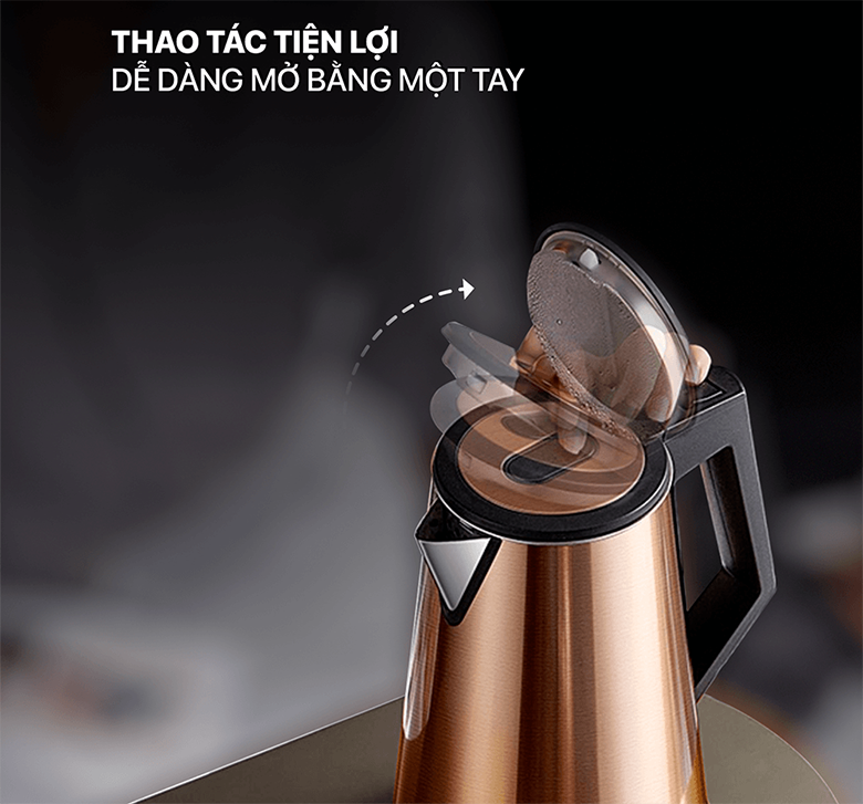Ấm siêu tốc Elmich 1.7 lít KEE-1779OL mở nắp dễ dàng