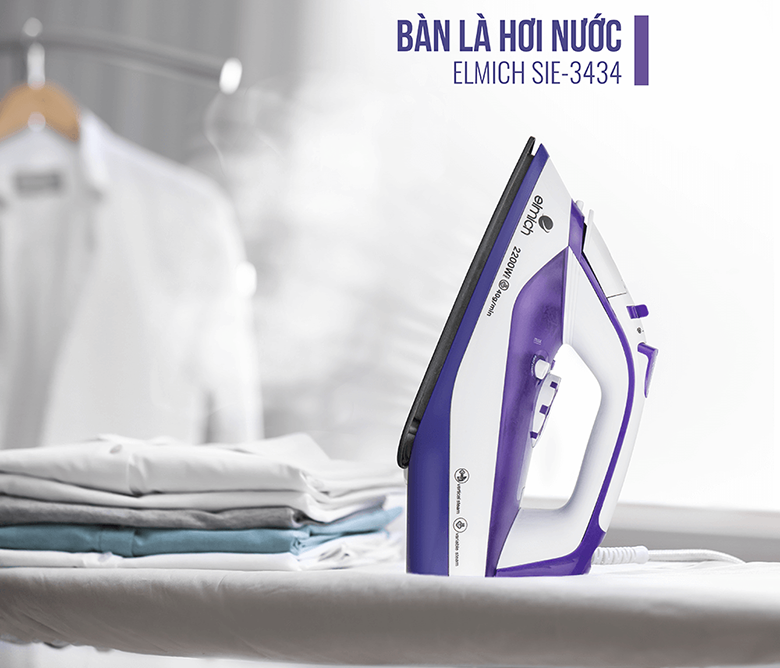Bàn là hơi nước Elmich SIE-3434 thiết kế thời trang