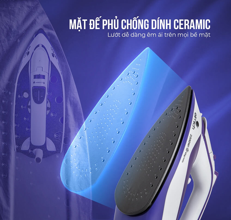 Bàn là hơi nước Elmich SIE-3434 đế chống dính