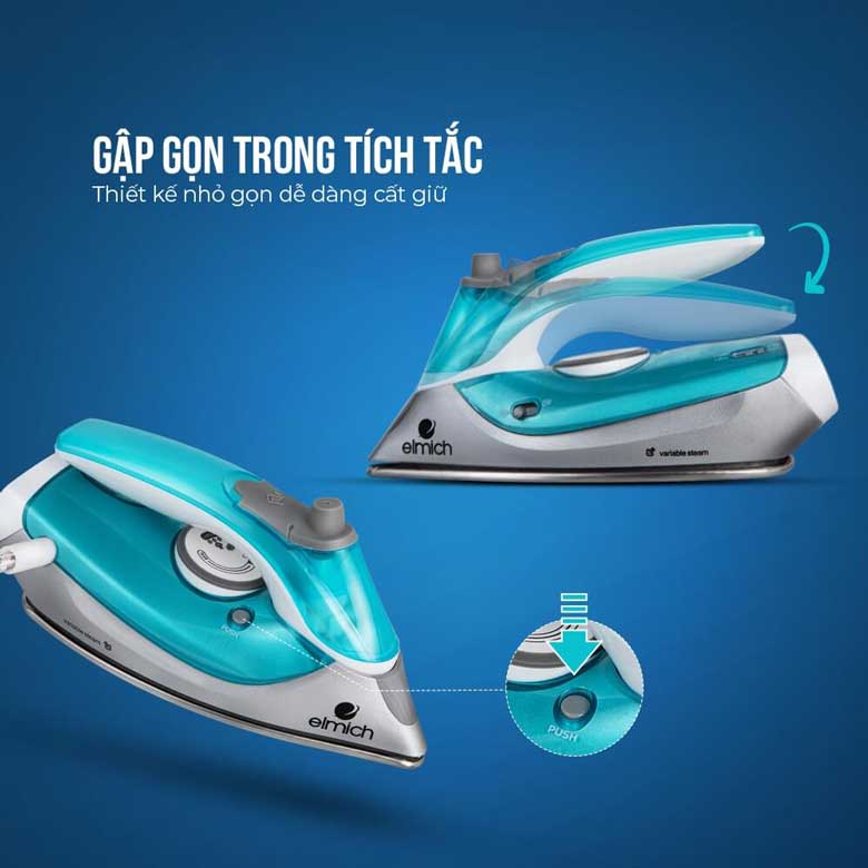 Bàn là hơi nước Elmich SIE-3438 - Thiết kế gập gọn tiện lợi