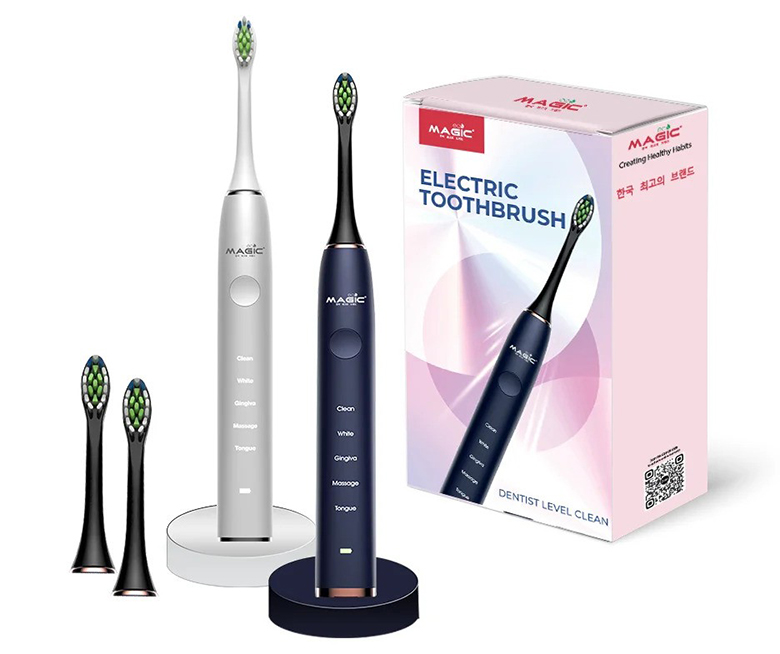 Bàn chải điện Magic Pro 50 xanh navy pin dài