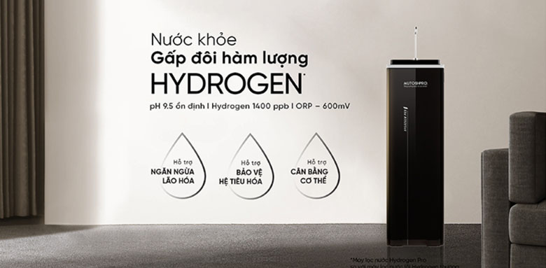 Máy lọc nước Mutosi 8 lõi Hydrogen Pro Ion Kiềm MP-F081-H3