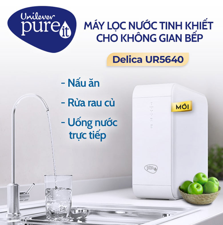 Máy lọc nước 3 lõi RO Unilever Pureit Delica UR5640