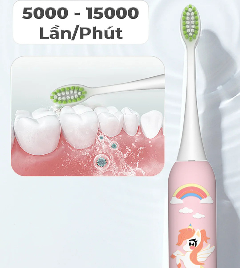 Bàn chải điện trẻ em Magic KID-03 tần số rung 15000  làn