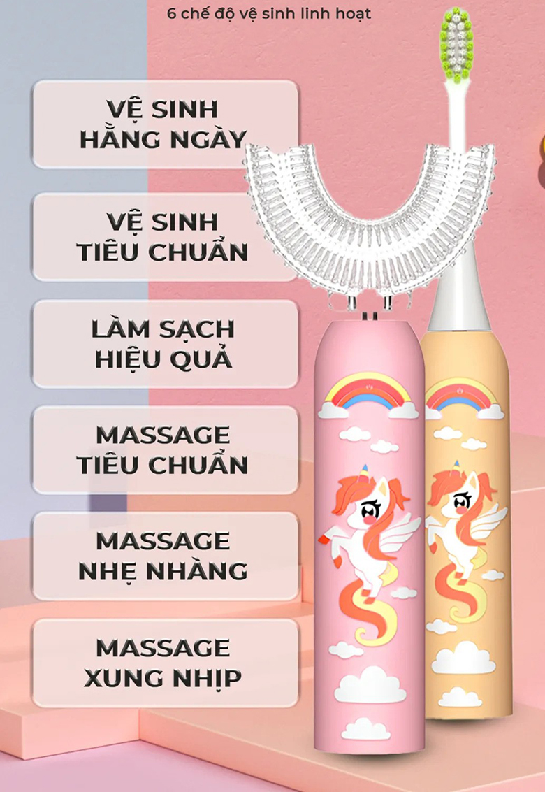 Bàn chải điện trẻ em Magic KID-03 6 chế độ