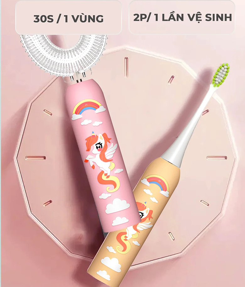 Bàn chải điện trẻ em Magic KID-03 thời gian chuẩn nha khoa