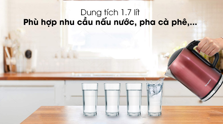 Thang đo mực nước - Ấm siêu tốc Kangaroo 1.7 lít KG17K2