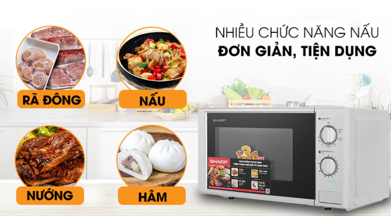 Lò vi sóng Sharp 20 lít có nướng R-G228VN-SL