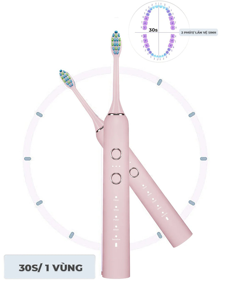 Bàn chải điện Magic B-22 đen thời gian chuẩn nha khoa