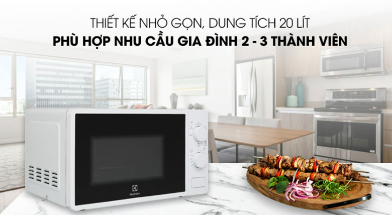 Lò vi sóng Electrolux 20 lít EMG20K38GWP