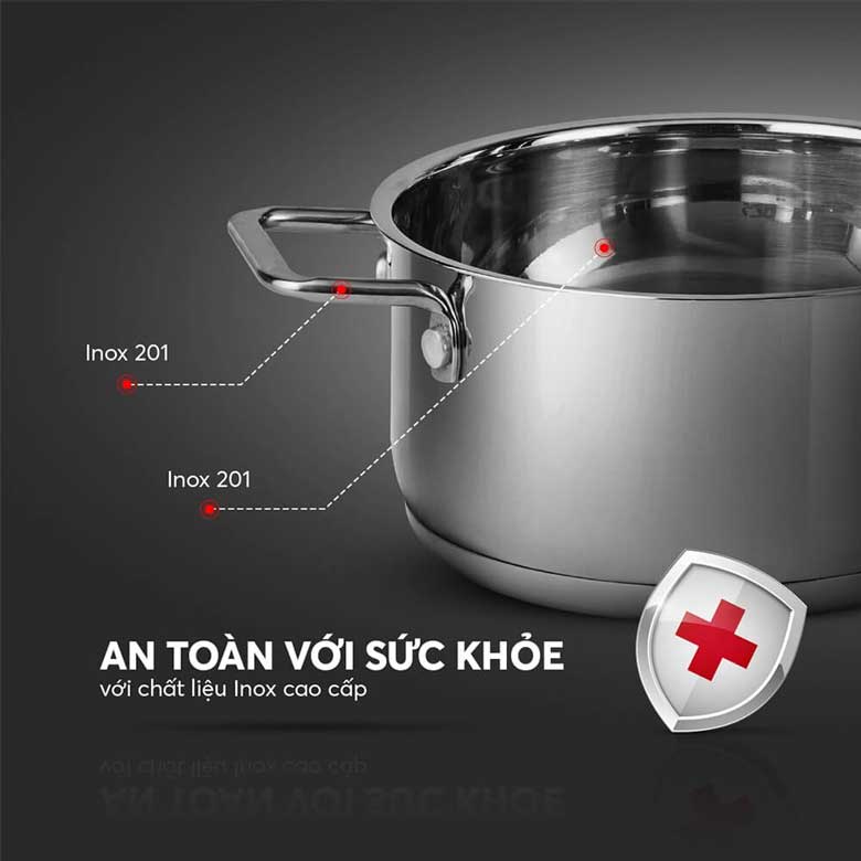 Bộ nồi 5 món Elmich Smartcook Mini SM-2303S - inox 201 chống bỏng