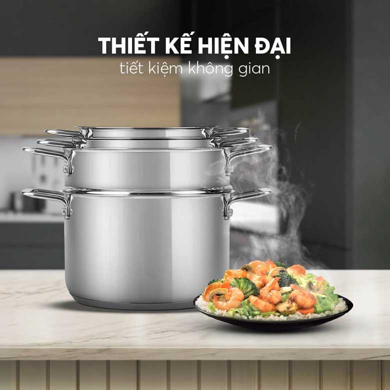 Bộ nồi 5 món Elmich Smartcook Mini SM-2303S - Thiết kế hiện đại